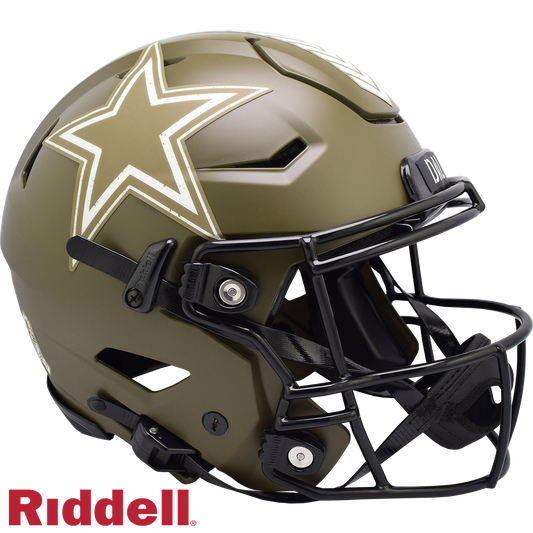 Dallas Cowboys Helmet Riddell Authentic Full Size SpeedFlex Style Salute To Service 2022