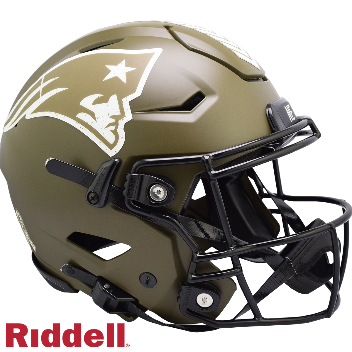 New England Patriots Helmet Riddell Authentic Full Size SpeedFlex Style Salute To Service 2022