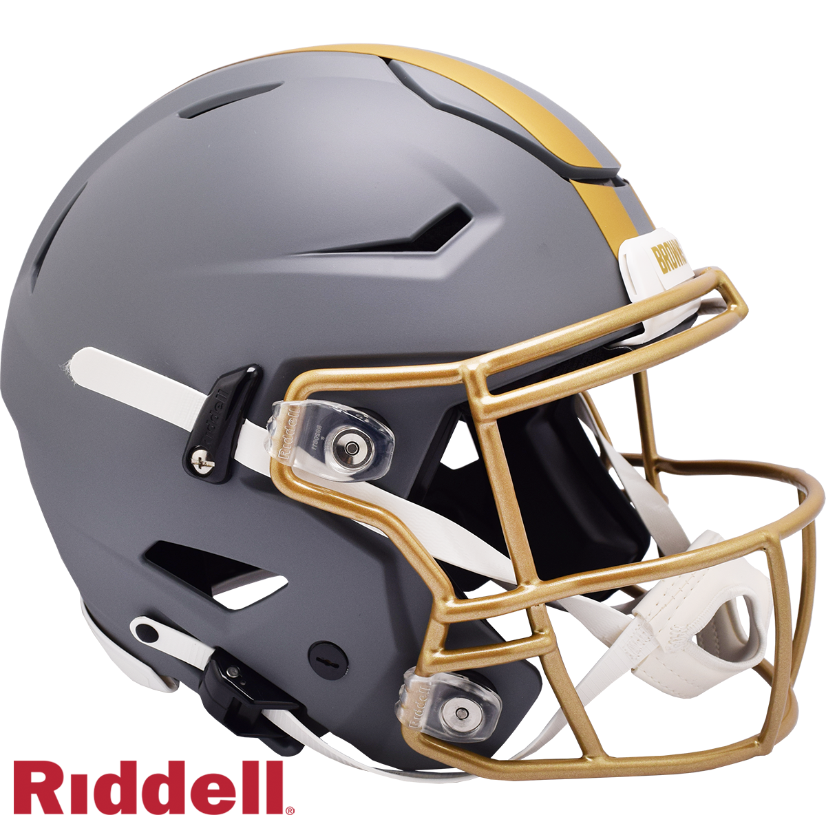 Cleveland Browns Helmet Riddell Authentic Full Size SpeedFlex Style Slate Alternate
