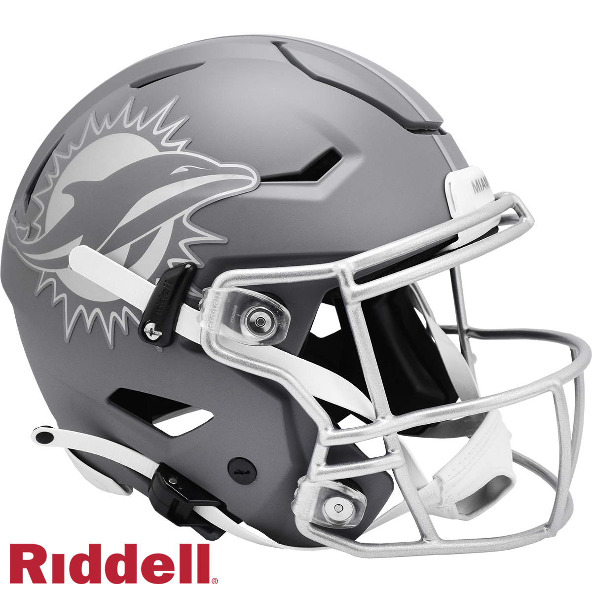 Miami Dolphins Helmet Riddell Authentic Full Size SpeedFlex Style Slate Alternate