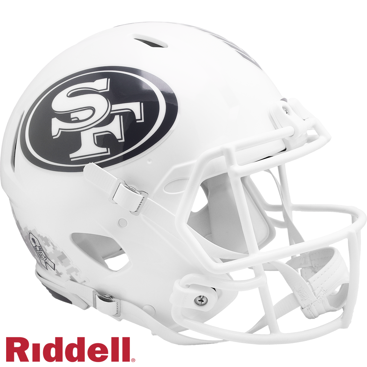 San Francisco 49ers Helmet Riddell Authentic Full Size Speed Style Salute To Service 2024