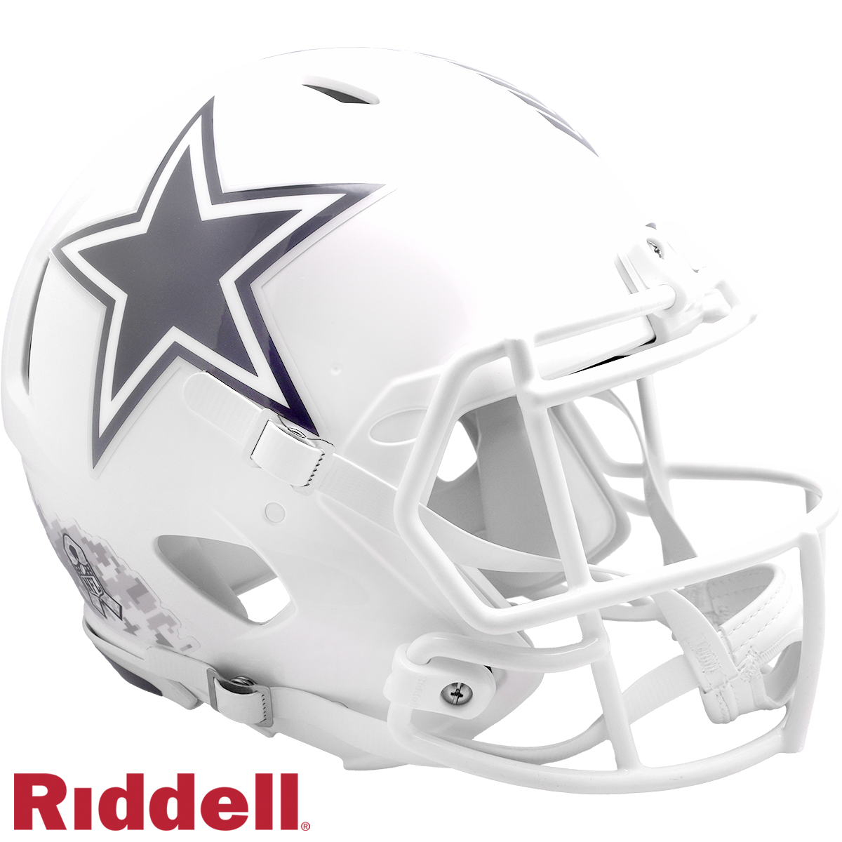 Dallas Cowboys Helmet Riddell Authentic Full Size Speed Style Salute To Service 2024