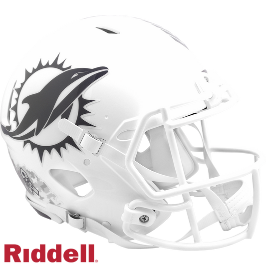 Miami Dolphins Helmet Riddell Authentic Full Size Speed Style Salute To Service 2024