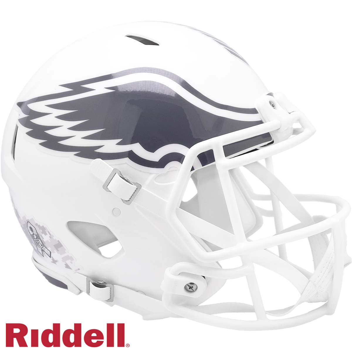 Philadelphia Eagles Helmet Riddell Authentic Full Size Speed Style Salute To Service 2024