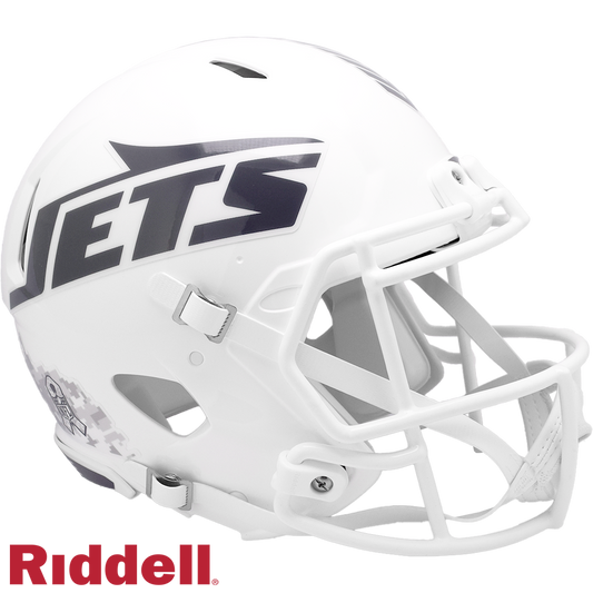 New York Jets Helmet Riddell Authentic Full Size Speed Style Salute To Service 2024