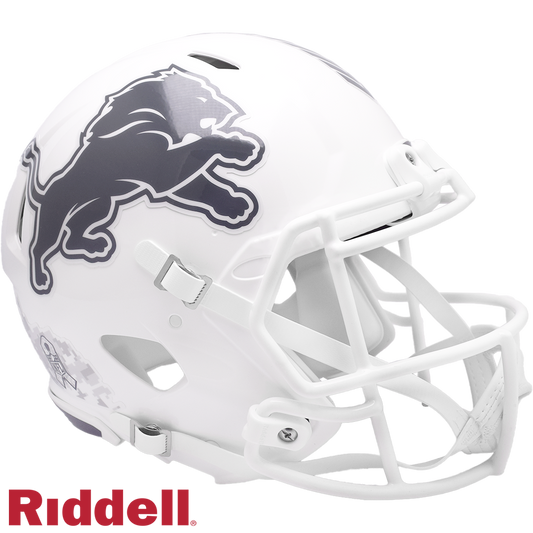Detroit Lions Helmet Riddell Authentic Full Size Speed Style Salute To Service 2024