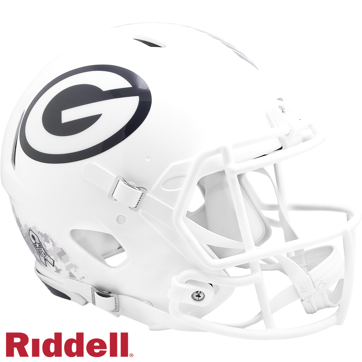 Green Bay Packers Helmet Riddell Authentic Full Size Speed Style Salute To Service 2024
