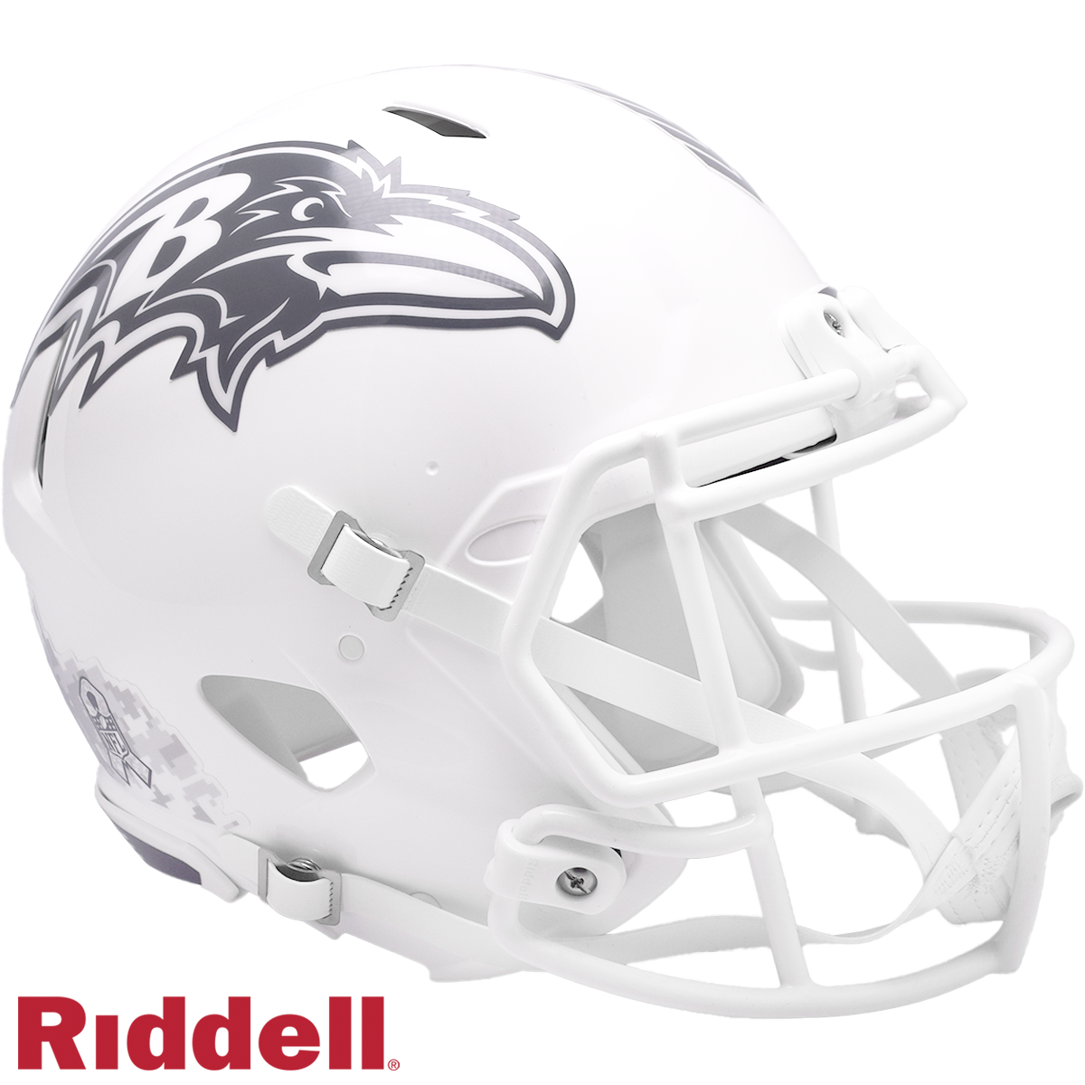 Baltimore Ravens Helmet Riddell Authentic Full Size Speed Style Salute To Service 2024