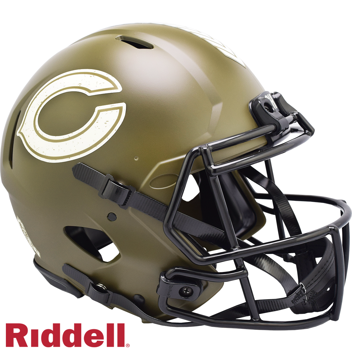 Chicago Bears Helmet Riddell Authentic Full Size Speed Style Salute To Service 2022