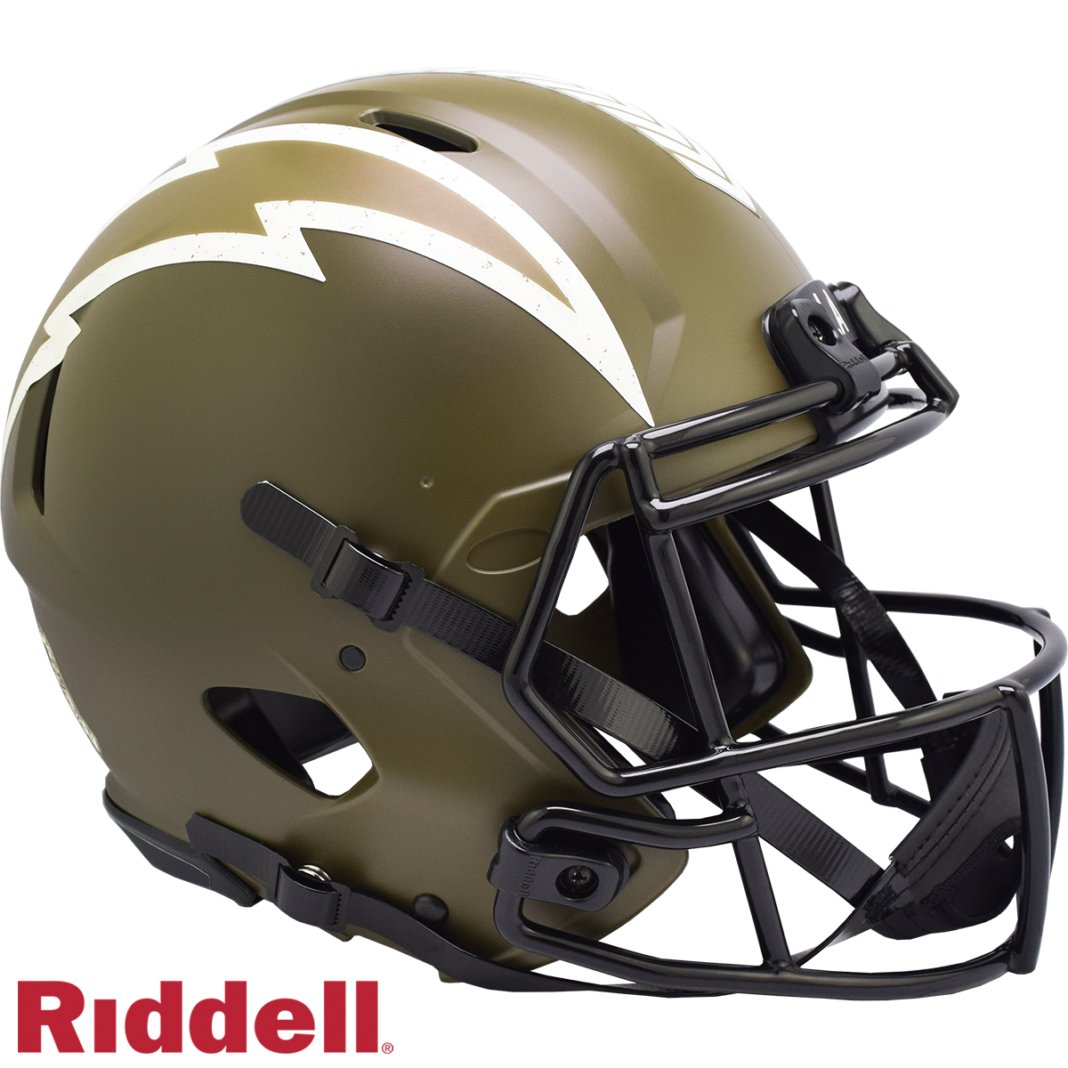 Los Angeles Chargers Helmet Riddell Authentic Full Size Speed Style Salute To Service 2022