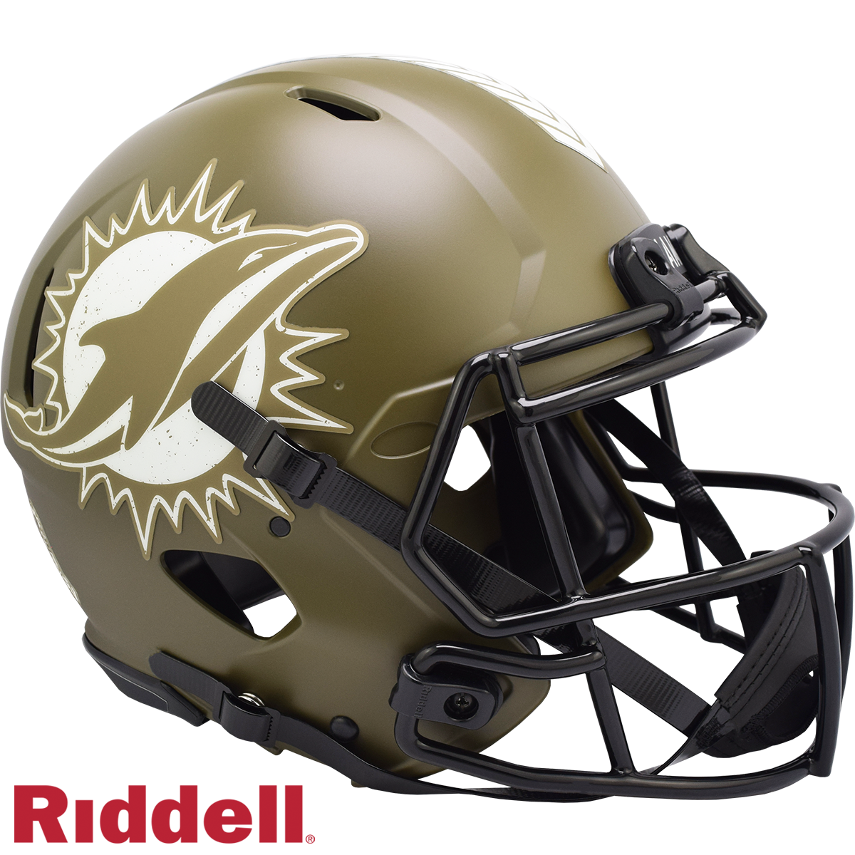 Miami Dolphins Helmet Riddell Authentic Full Size Speed Style Salute To Service 2022