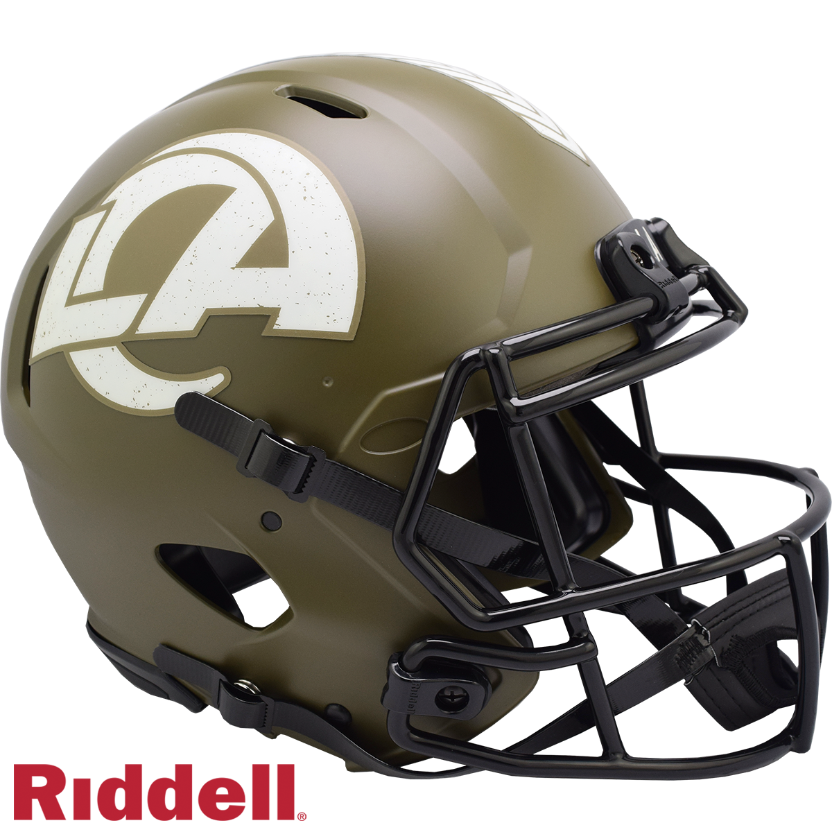Los Angeles Rams Helmet Riddell Authentic Full Size Speed Style Salute To Service 2022