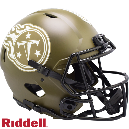 Tennessee Titans Helmet Riddell Authentic Full Size Speed Style Salute To Service 2022