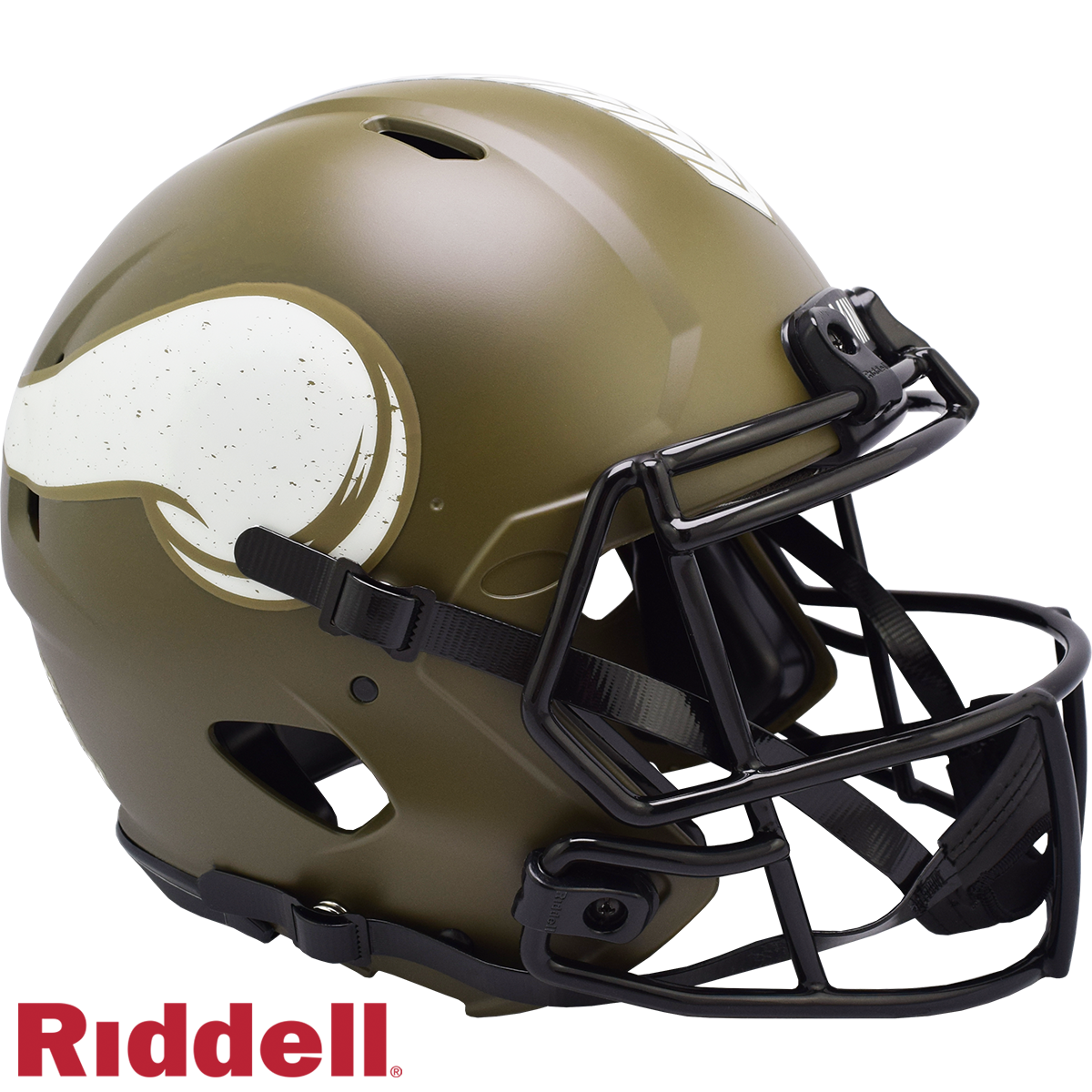 Minnesota Vikings Helmet Riddell Authentic Full Size Speed Style Salute To Service 2022