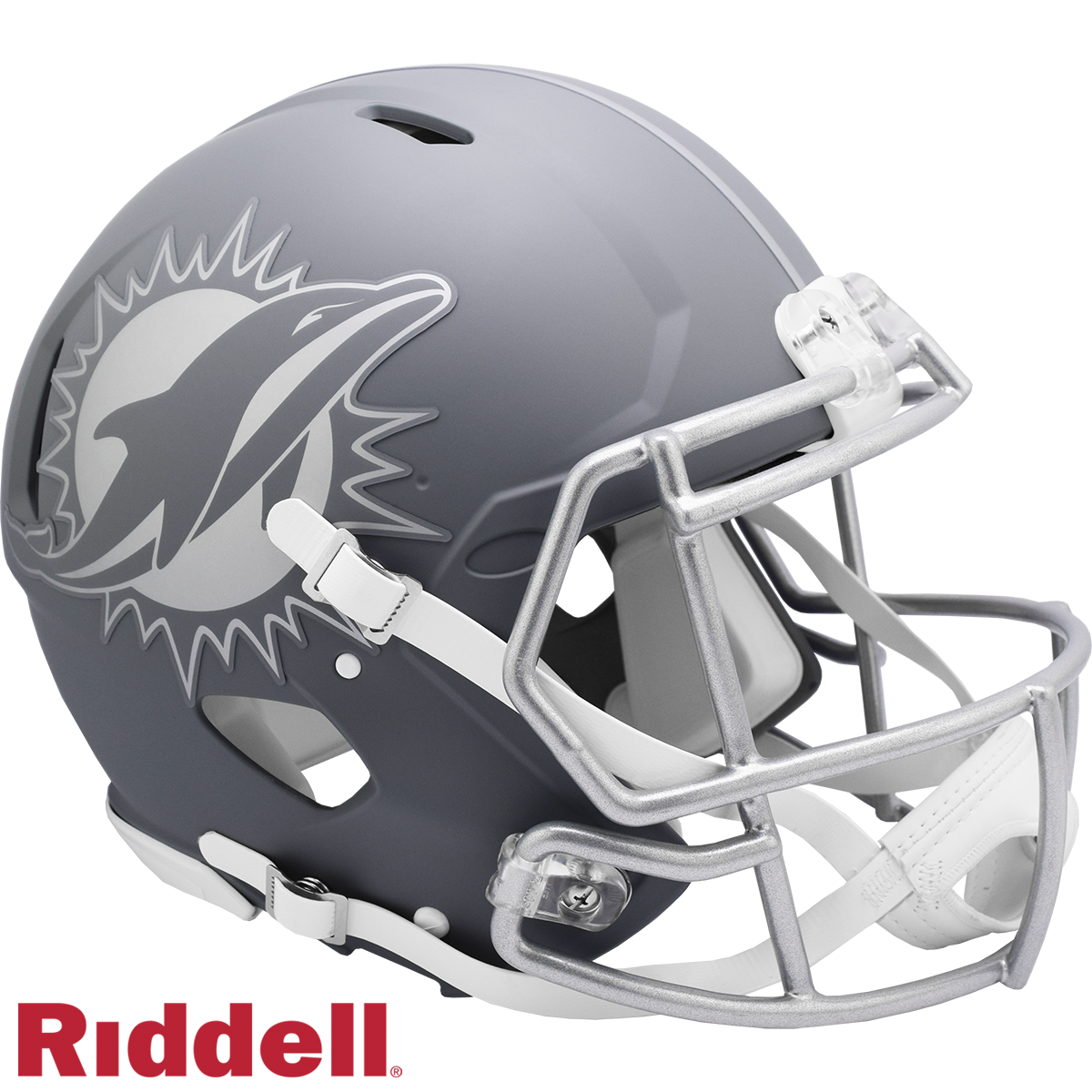 Miami Dolphins Helmet Riddell Authentic Full Size Speed Style Slate Alternate