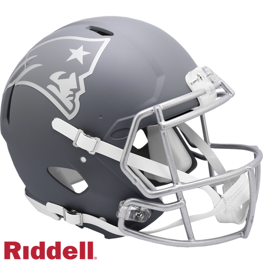 New England Patriots Helmet Riddell Authentic Full Size Speed Style Slate Alternate