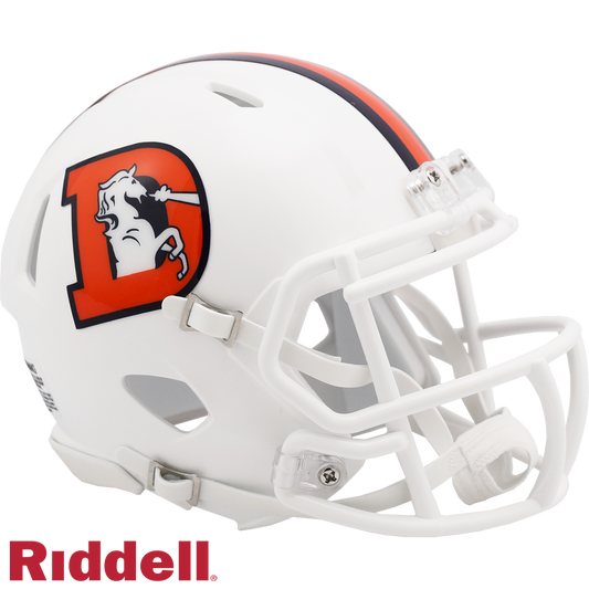 Denver Broncos Helmet Riddell Replica Mini Speed Style On-Field Alternate 2023 Snowcapped Periodic Restock