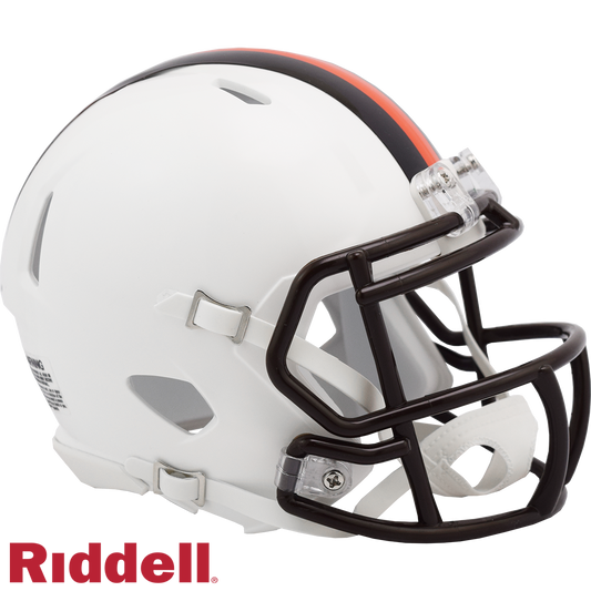 Cleveland Browns Helmet Riddell Replica Mini Speed Style On-Field Alternate 2023 White Out Periodic Restock