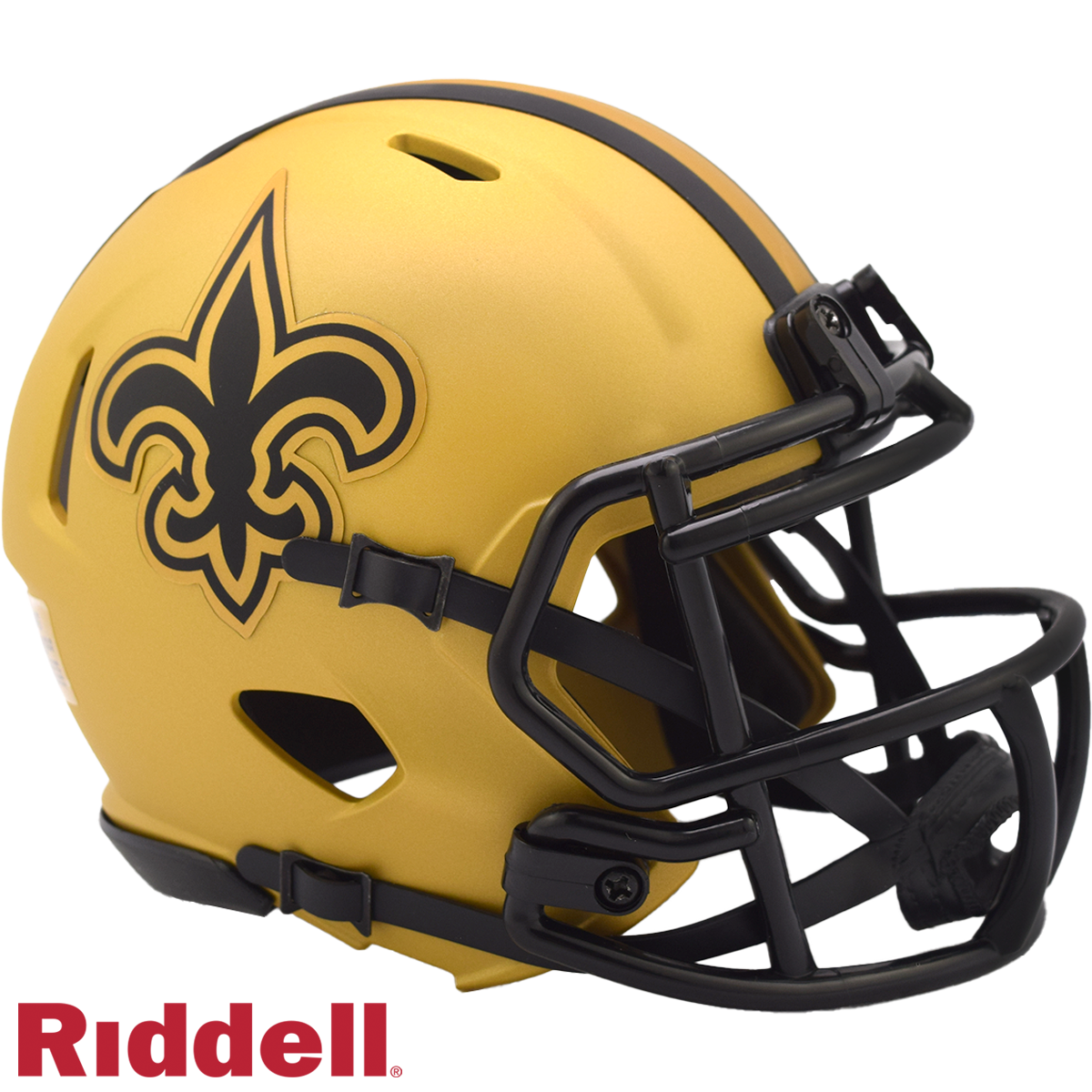 New Orleans Saints Helmet Riddell Replica Mini Speed Style Rave Alternate