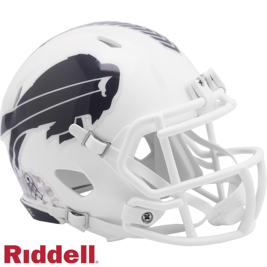 Buffalo Bills Helmet Riddell Replica Mini Speed Style Salute To Service 2024