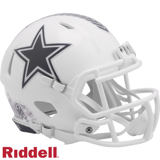 Dallas Cowboys Helmet Riddell Replica Mini Speed Style Salute To Service 2024