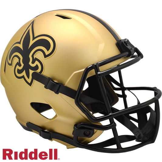 New Orleans Saints Helmet Riddell Replica Full Size Speed Style Rave Alternate