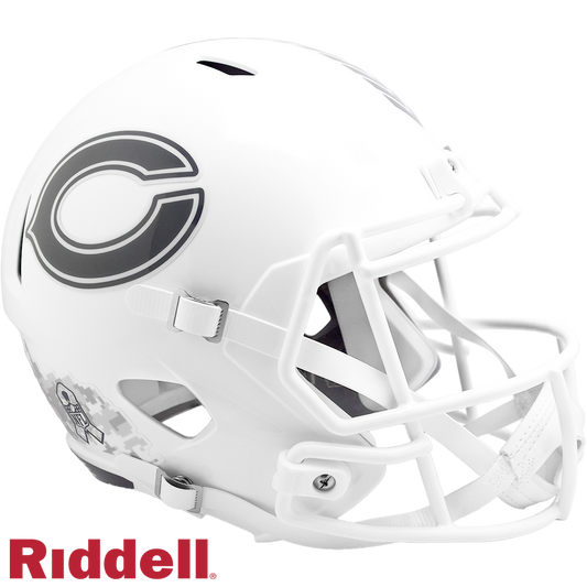 Chicago Bears Helmet Riddell Replica Full Size Speed Style Salute To Service 2024