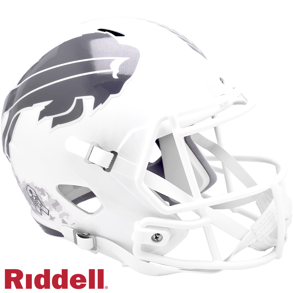 Buffalo Bills Helmet Riddell Replica Full Size Speed Style Salute To Service 2024