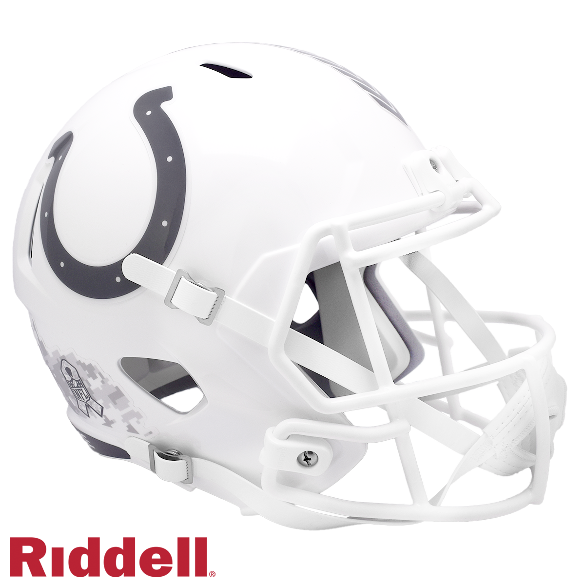 Indianapolis Colts Helmet Riddell Replica Full Size Speed Style Salute To Service 2024