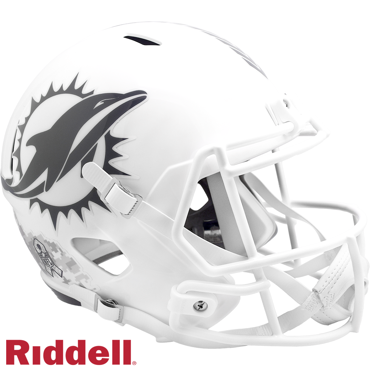 Miami Dolphins Helmet Riddell Replica Full Size Speed Style Salute To Service 2024
