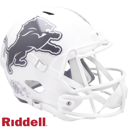 Detroit Lions Helmet Riddell Replica Full Size Speed Style Salute To Service 2024