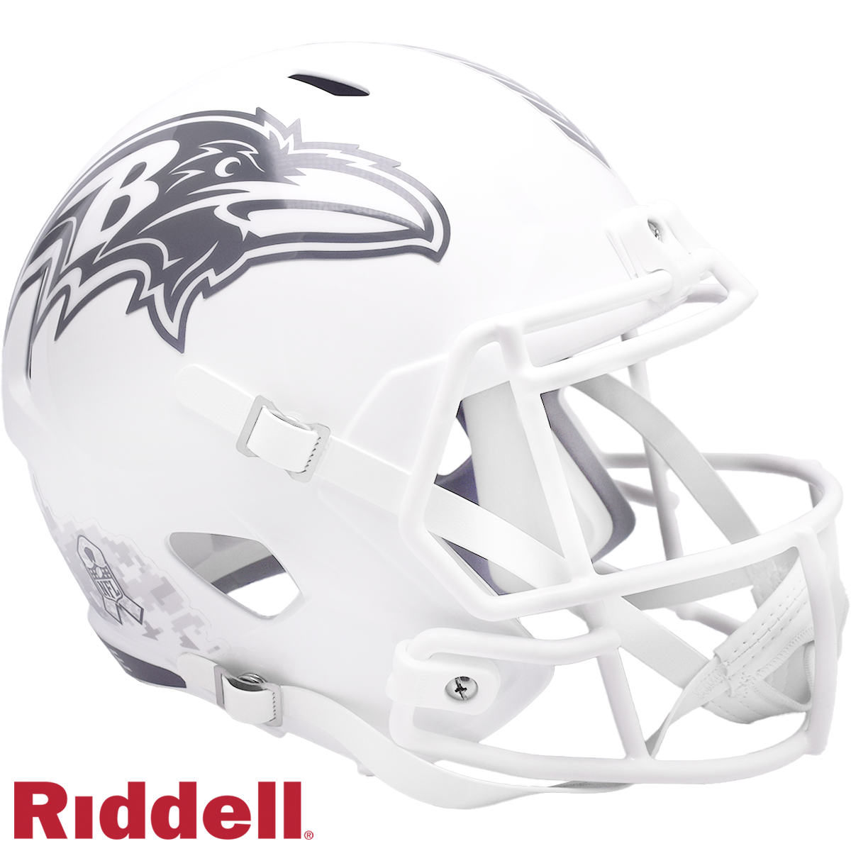 Baltimore Ravens Helmet Riddell Replica Full Size Speed Style Salute To Service 2024