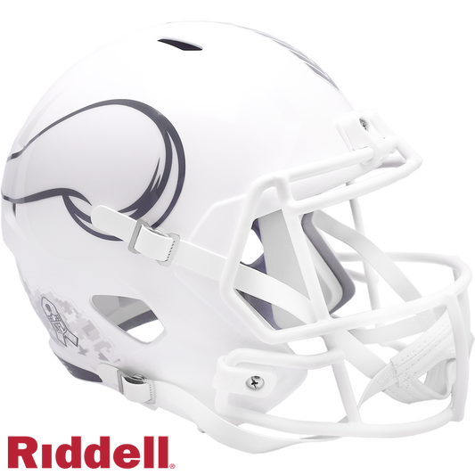 Minnesota Vikings Helmet Riddell Replica Full Size Speed Style Salute To Service 2024
