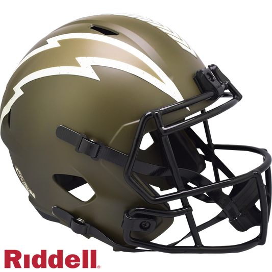 Los Angeles Chargers Helmet Riddell Replica Full Size Speed Style Salute To Service 2022