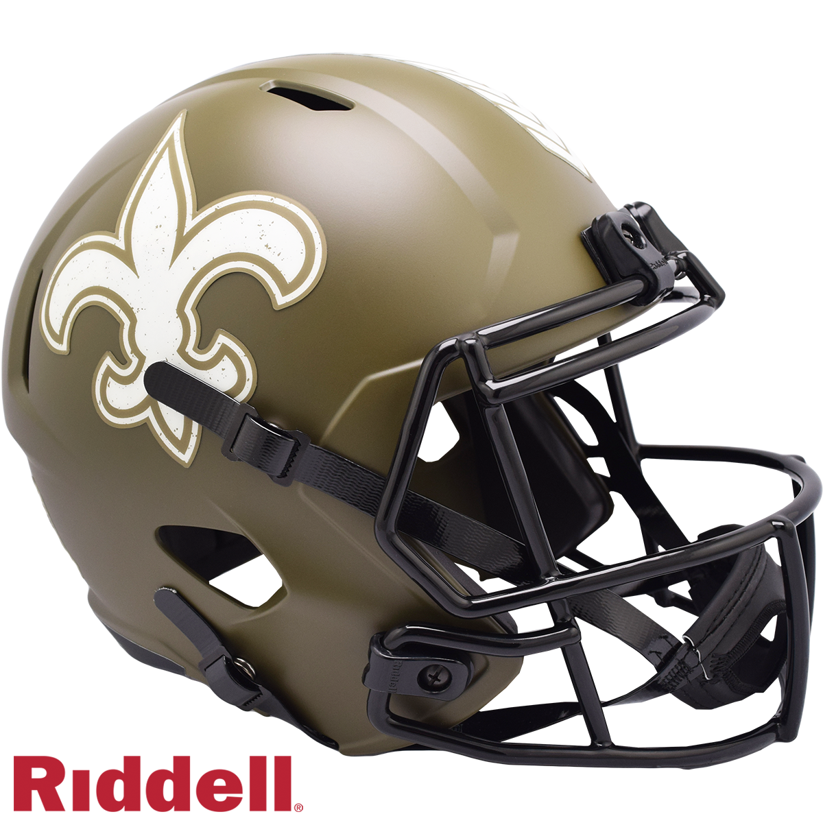 New Orleans Saints Helmet Riddell Replica Full Size Speed Style Salute To Service 2022