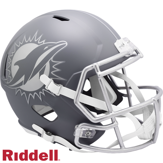 Miami Dolphins Helmet Riddell Replica Full Size Speed Style Slate Alternate