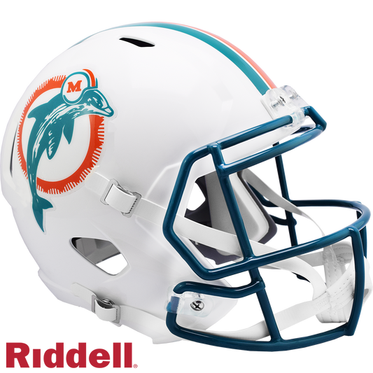 Miami Dolphins Helmet Riddell Replica Full Size Speed Style 1980-1996 T/B