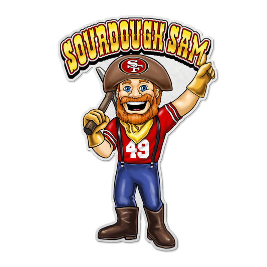 San Francisco 49ers Pennant Shape Cut Mascot Design - Special Order