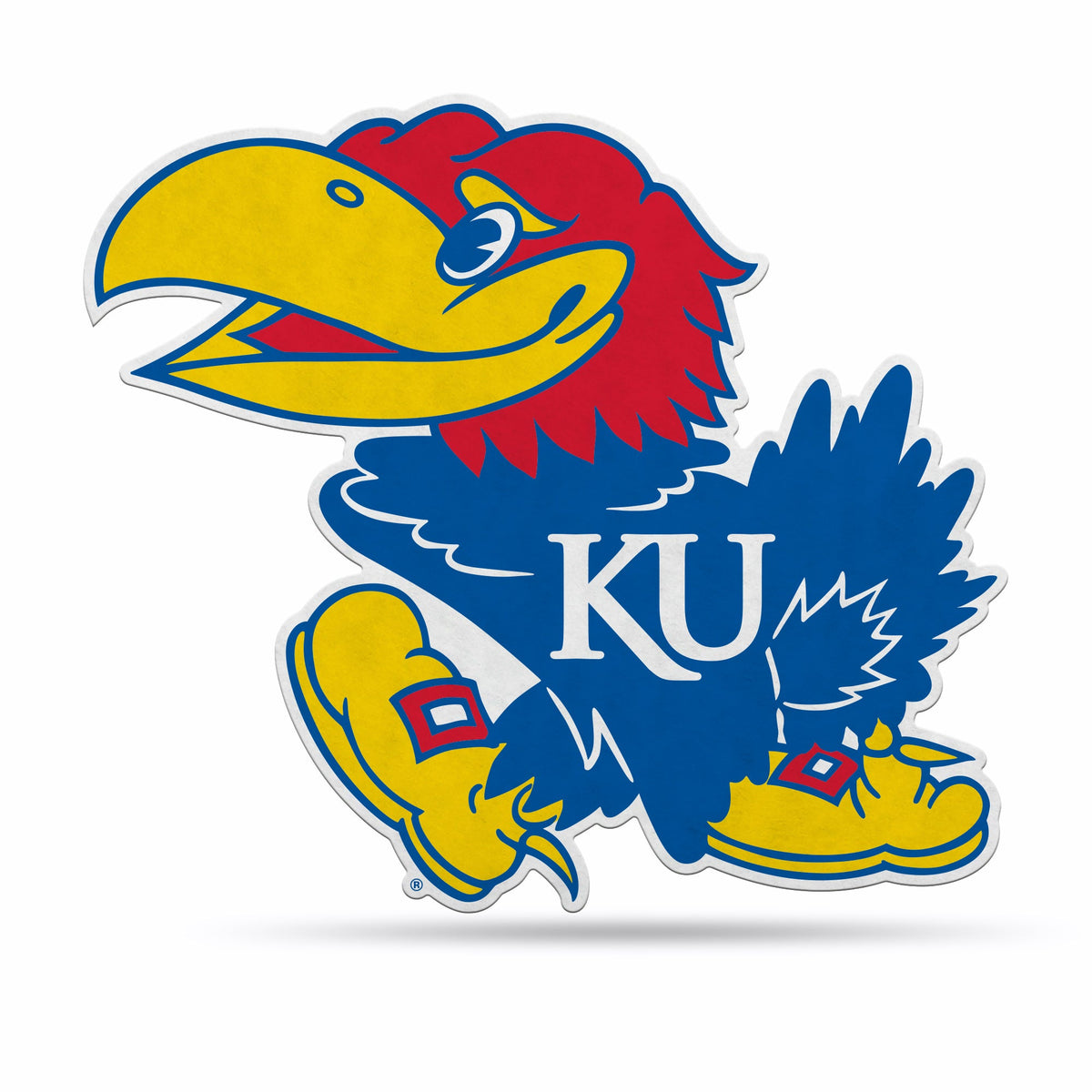 Kansas Jayhawks Pennant Shape Cut Logo Design - Special Order