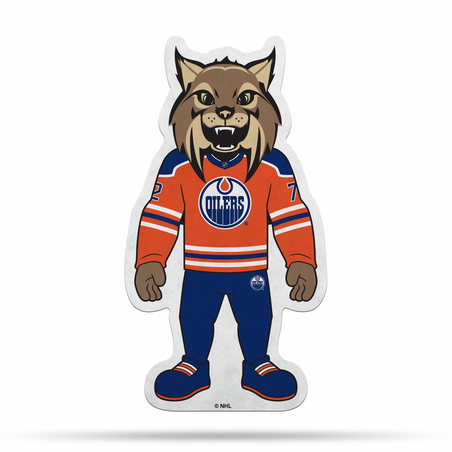 Edmonton Oilers Pennant Shape Cut Mascot Design - Special Order