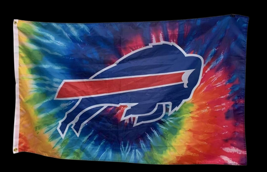 Buffalo Bills Tie-Dye 3'x5' Flag NEW FREE SHIPPING