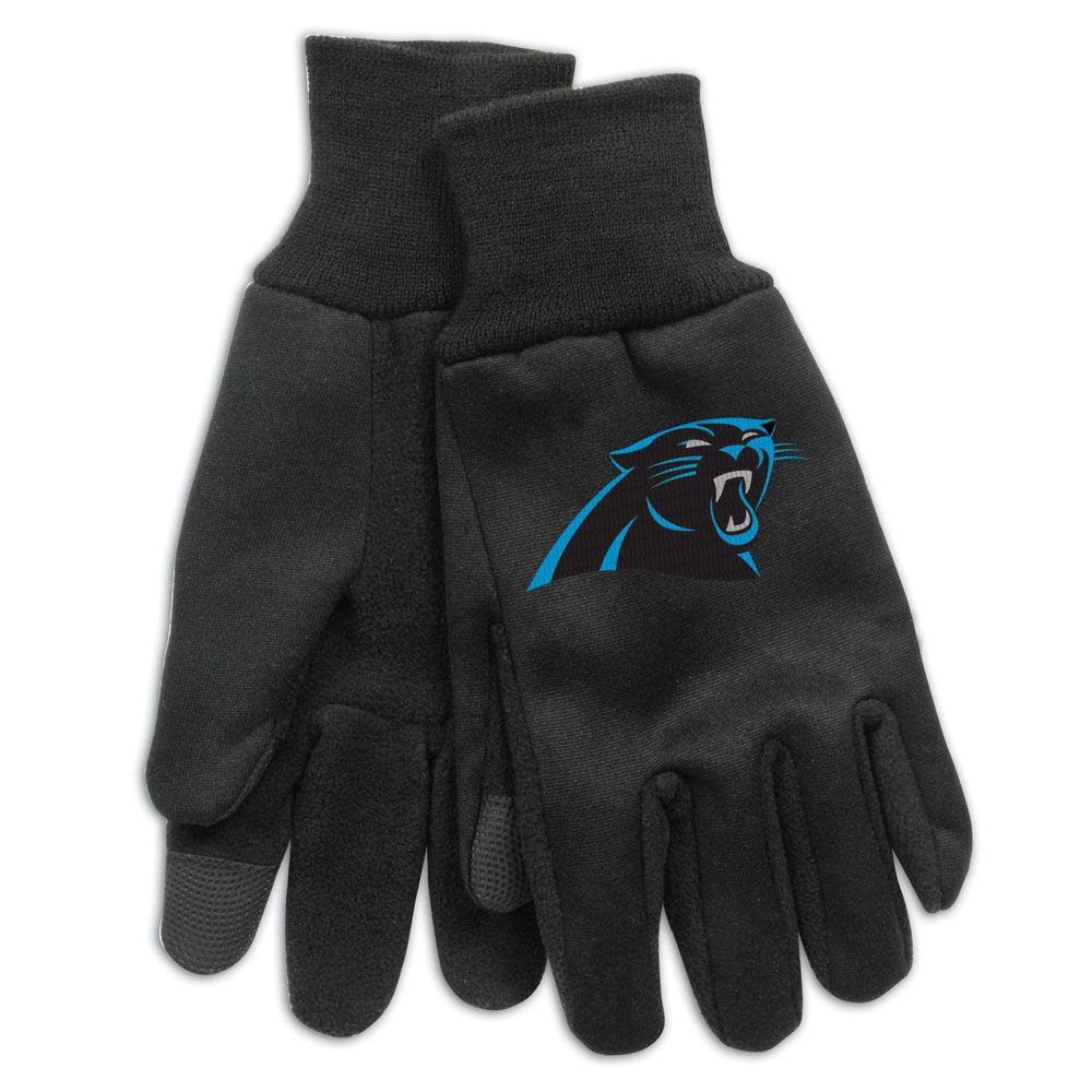 Carolina Panthers Gloves Technology Style Adult Size - Special Order