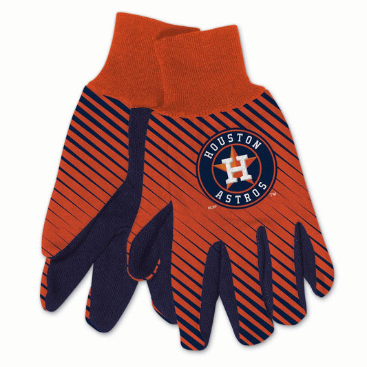 Houston Astros Gloves Two Tone Style Adult Size