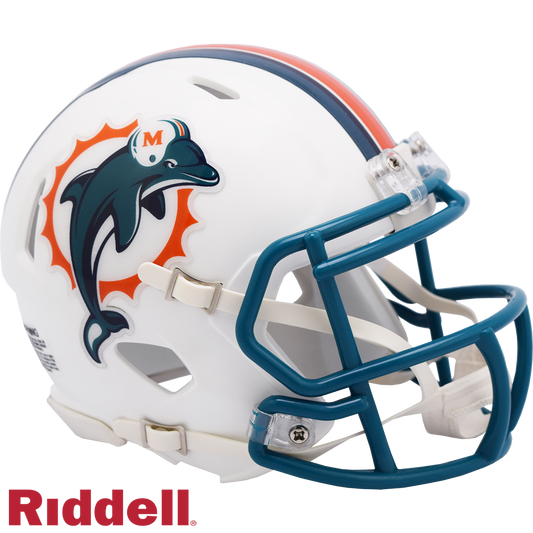 Miami Dolphins Helmet Riddell Replica Mini Speed Style 1997-2012 T/B Periodic Restock