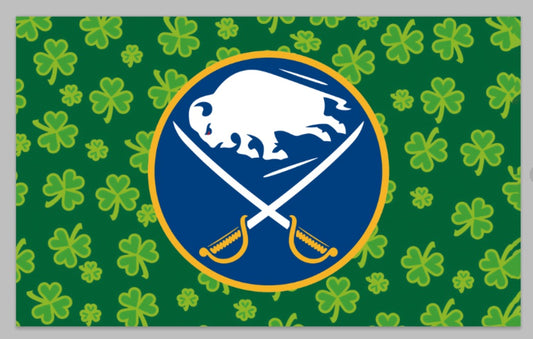 Buffalo Sabres Irish 3'x5' Flag NEW FREE SHIPPING Printed both sides