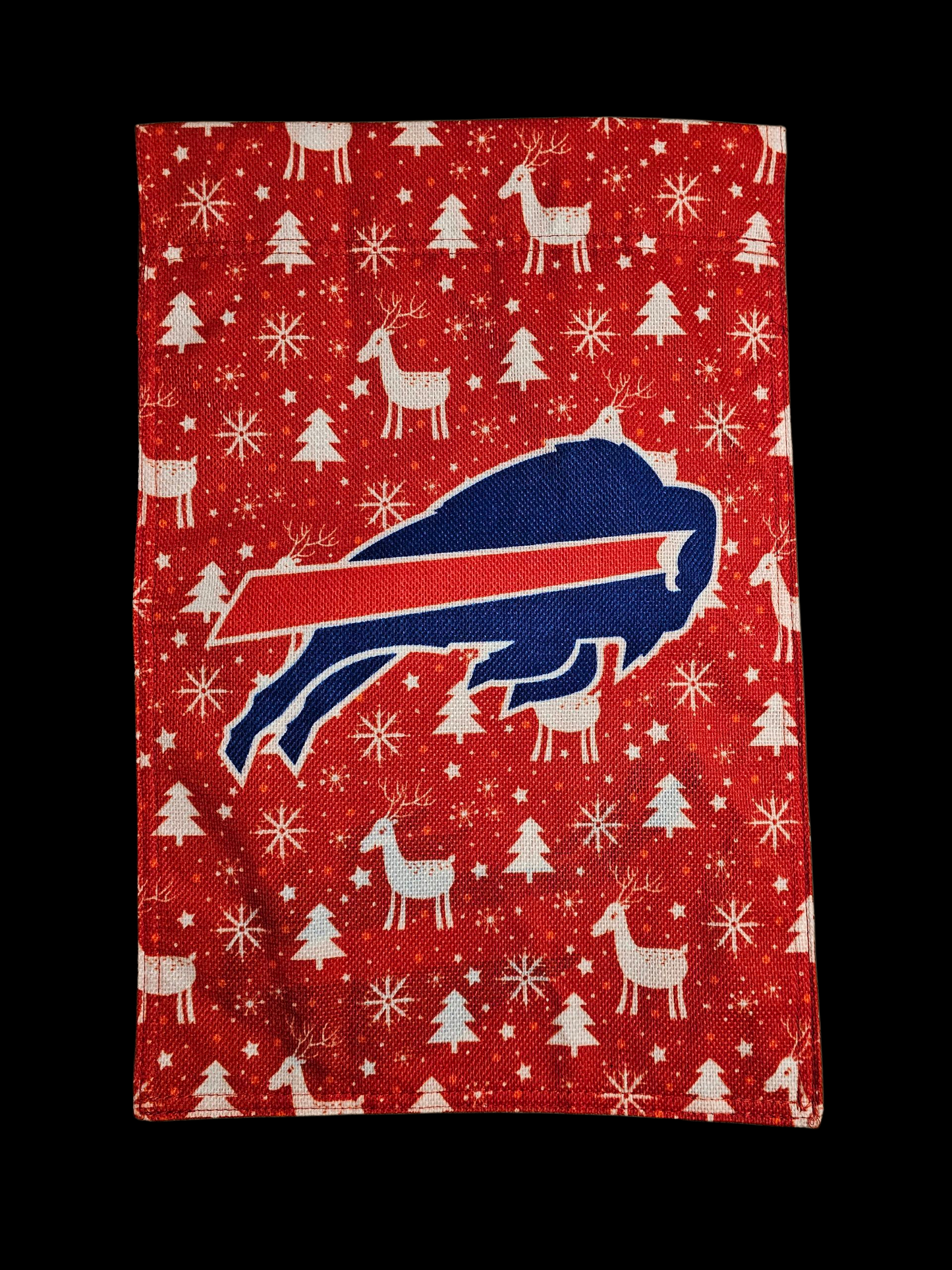 Buffalo Bills Christmas Garden Flag 11.5" x 17.5". Double Sided FREE SHIPPING (flag only)