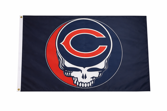 Chicago Bears Grateful Dead 3'x5' Flag Printed both sides