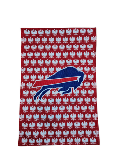 Buffalo Bills Polish Garden flag 11.5" x 17.5" Doubled side (flag only)
