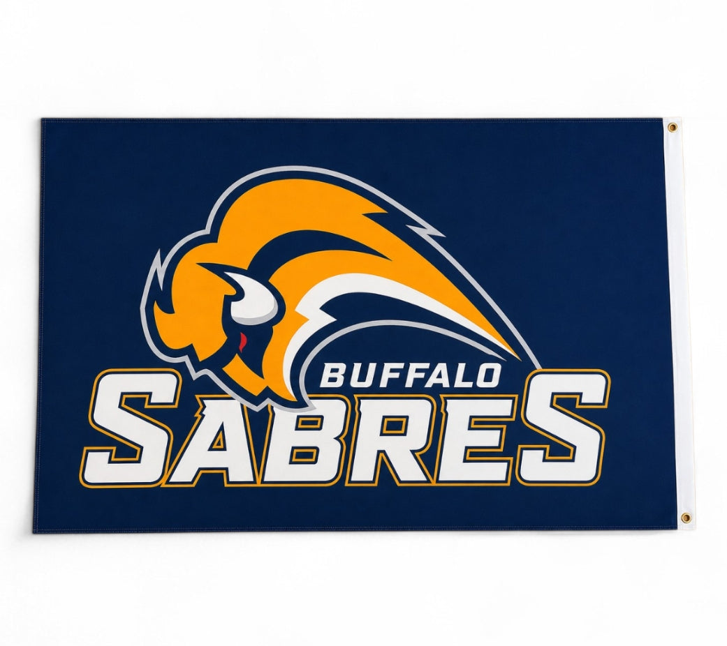 Buffalo Sabres 3'x5' Flag Slug Logo NEW FREE SHIPPING