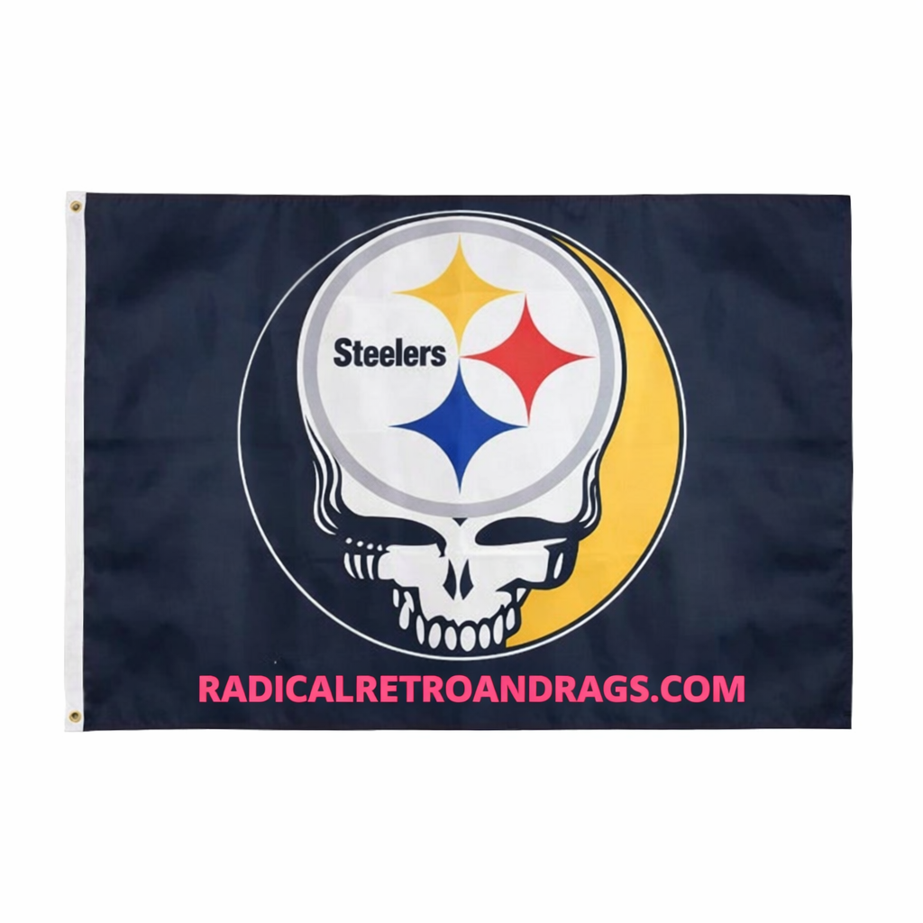 Pittsburgh Steelers Grateful Dead 3'x5' Flag Banner